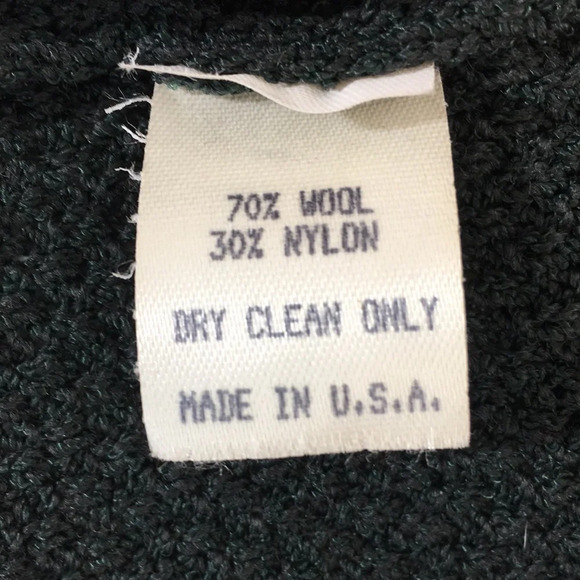Margaret O Leary Cardigan Womens 2 Green Knit‎ Wool Sweater V Neck Vintage - Picture 12 of 15